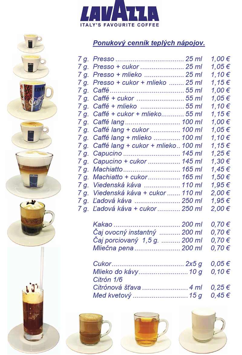 Bistro ŽST Petržalka raňajky káva Lavazza